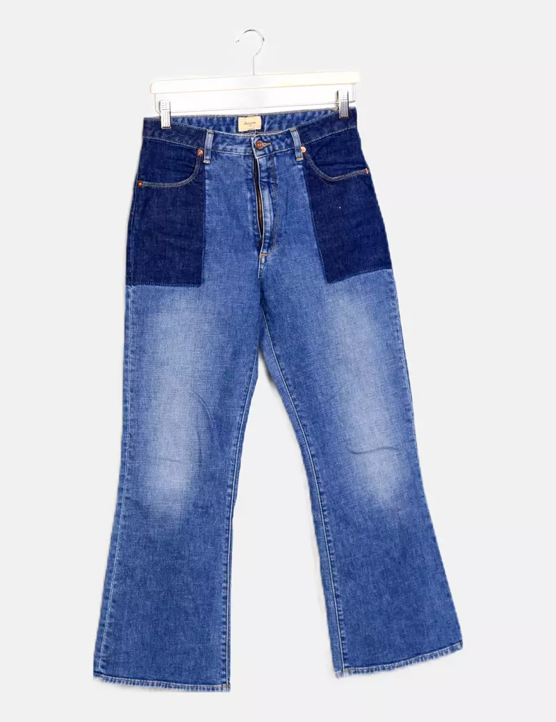 Bellerose Pantalón azul denim flare