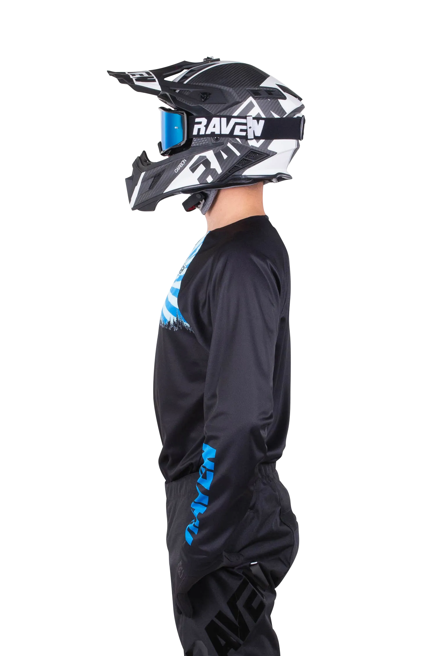 Camiseta de Cross Raven Rival Challenger Negro-Azul