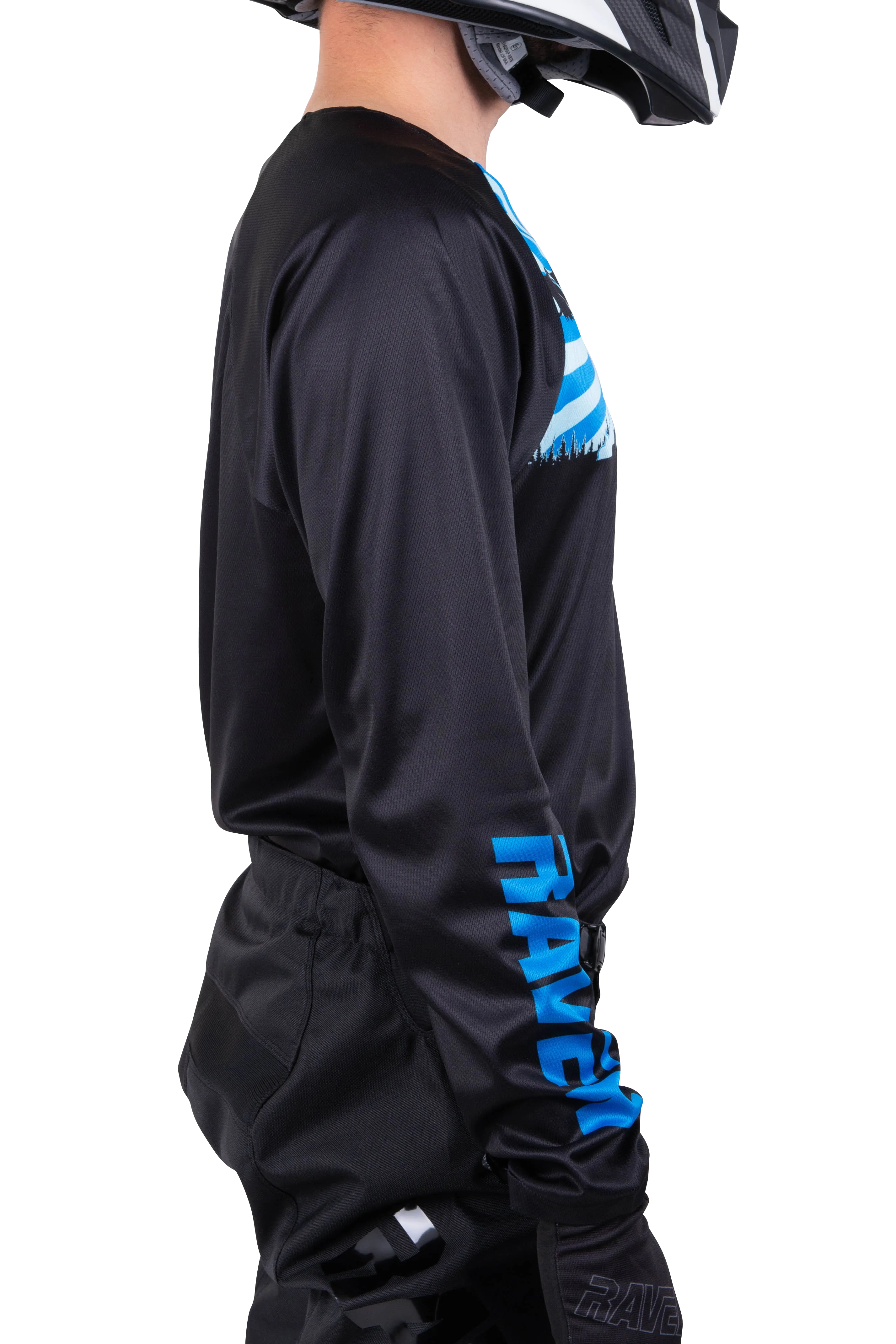 Camiseta de Cross Raven Rival Challenger Negro-Azul