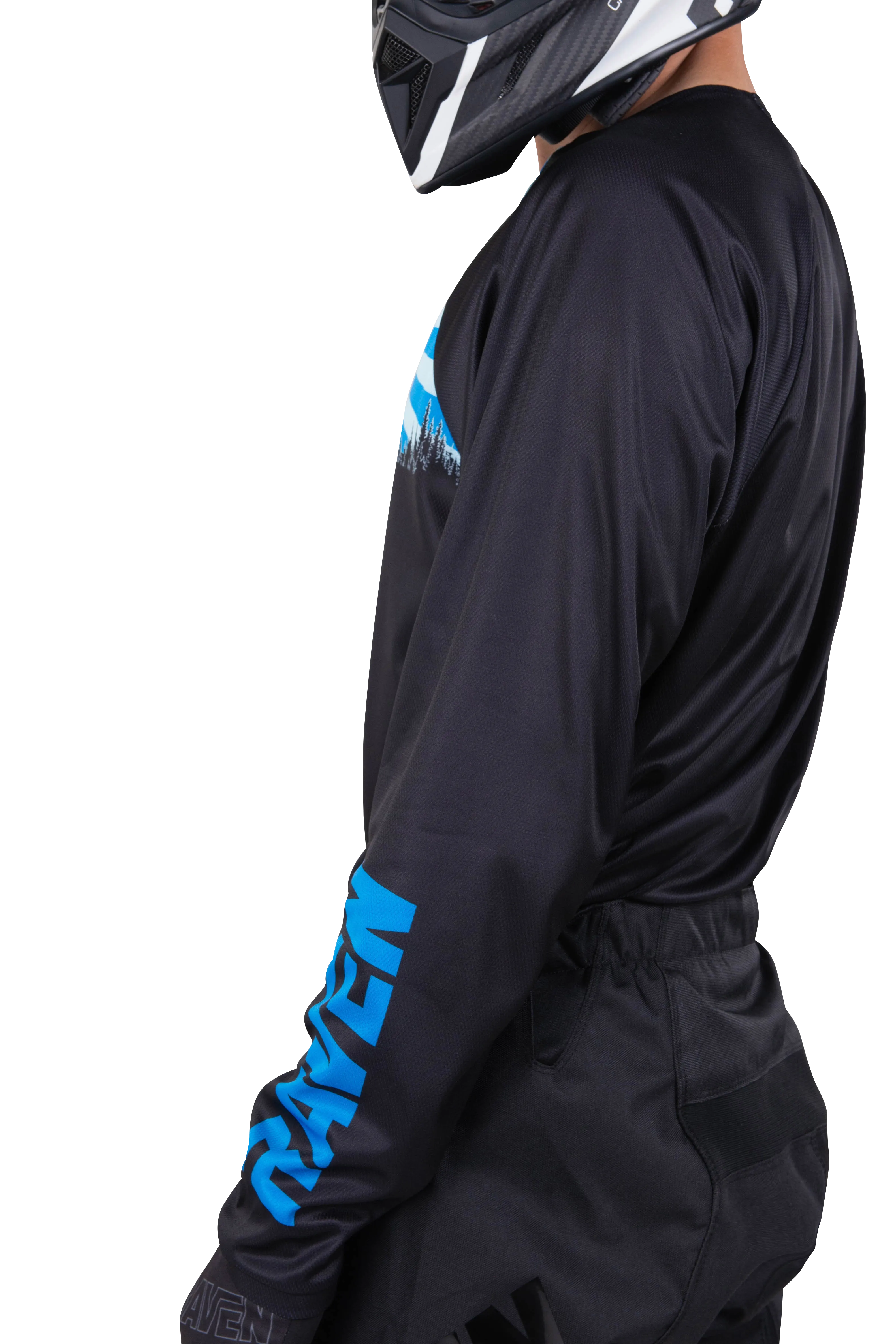 Camiseta de Cross Raven Rival Challenger Negro-Azul