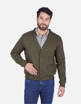 Cardigan regular fit verde