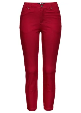 Cómodo pantalón elástico rojo cayena