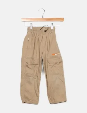 GINKANA pantalón denim beige cargo