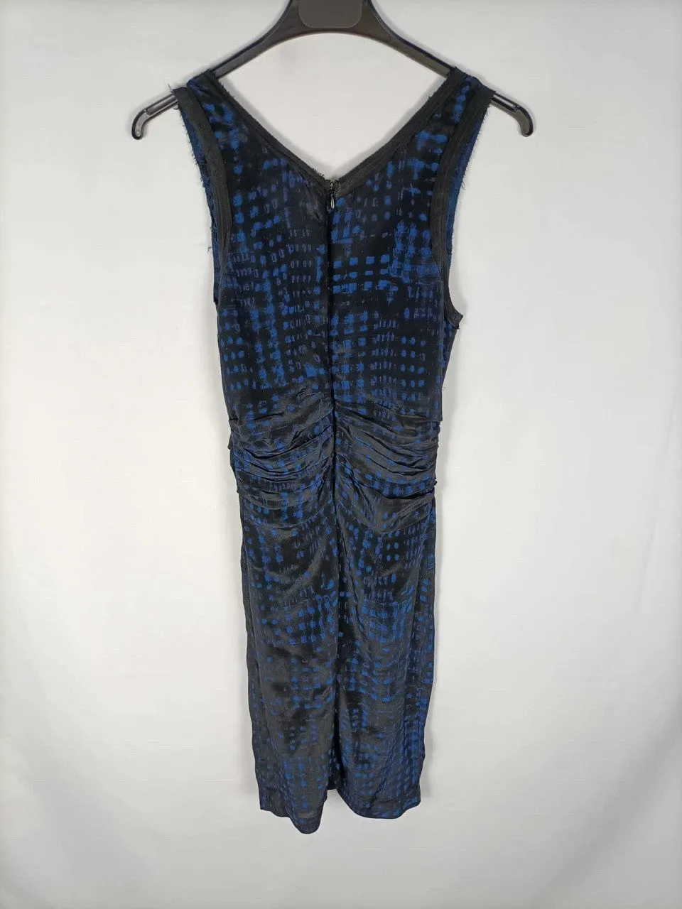 ISABEL MARANT.Vestido azul y negro T.xs