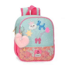 Mochila preescolar Enso Ballons 25 cm turquesa