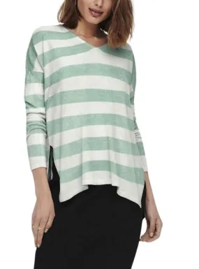 ONLAMALIA LS V-NECK CC KNT W. SUBTLE GREEN