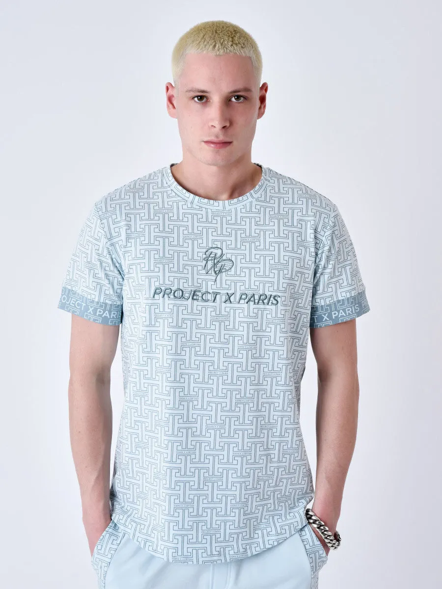 project x paris camiseta estampada Labyrinth - Azul hielo