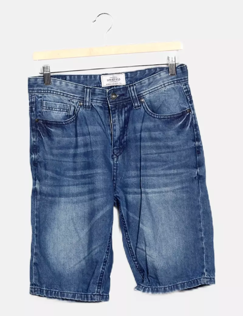 Springfield Bermuda denim azul