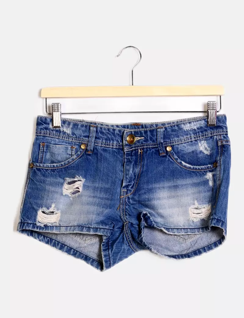 Stradivarius Short azul denim