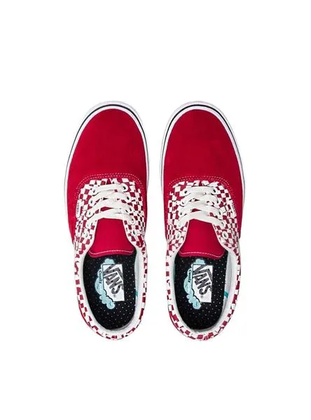 zapatillas vans comfycush era check rojo hombre