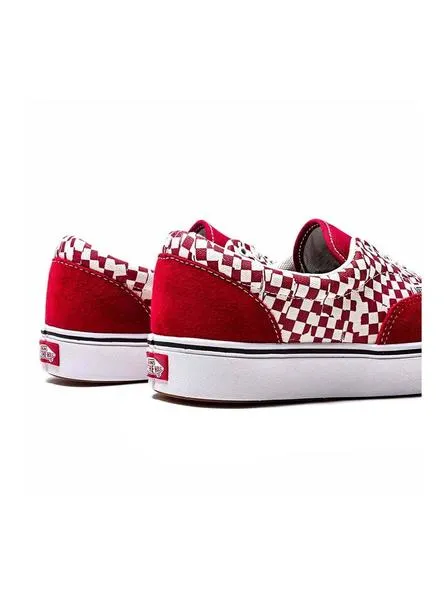 zapatillas vans comfycush era check rojo hombre