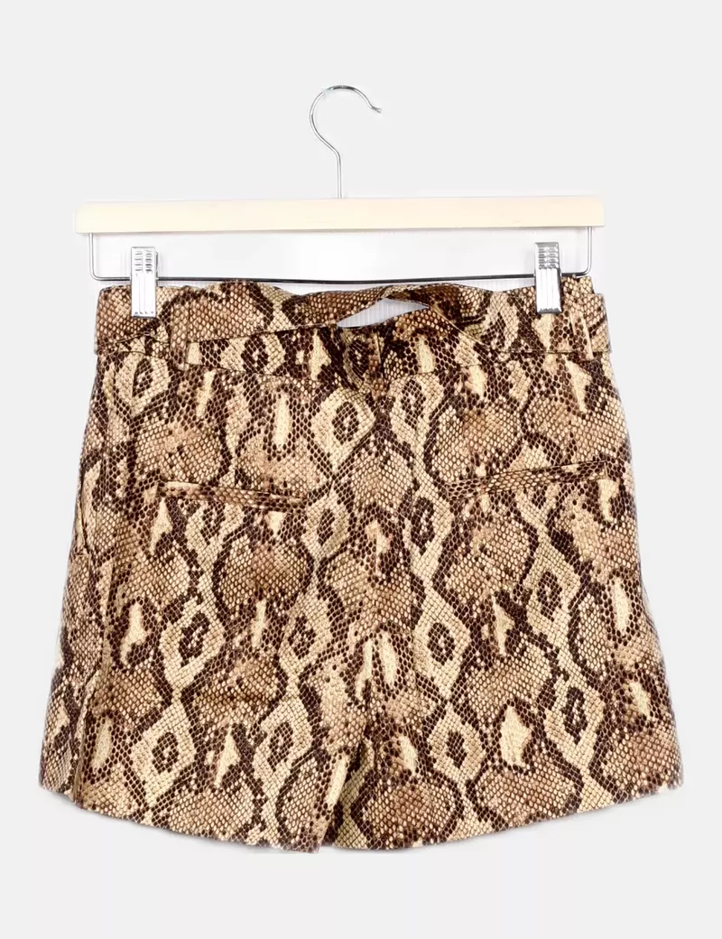 Zara Short beige estampado