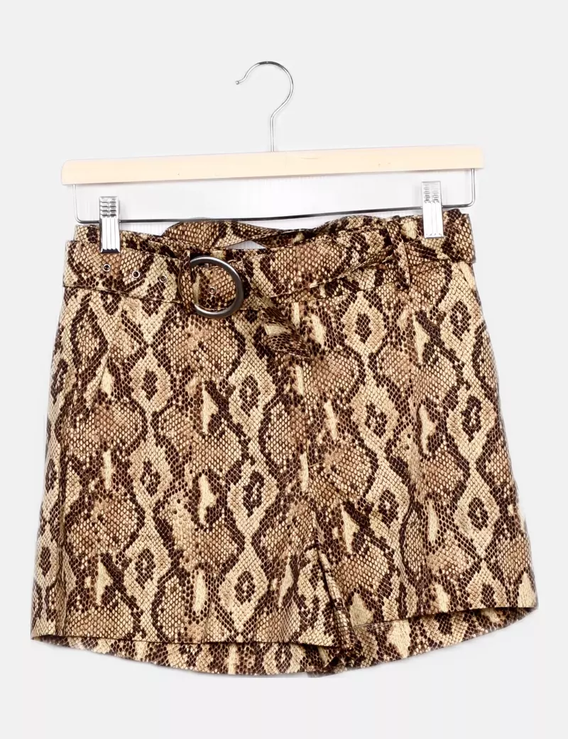 Zara Short beige estampado